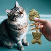 Natural Wooden Cat Chew Toy with Catnip, Teeth Cleaning Kitten Teether, Boredom Buster Interactive Play for Home Living Room