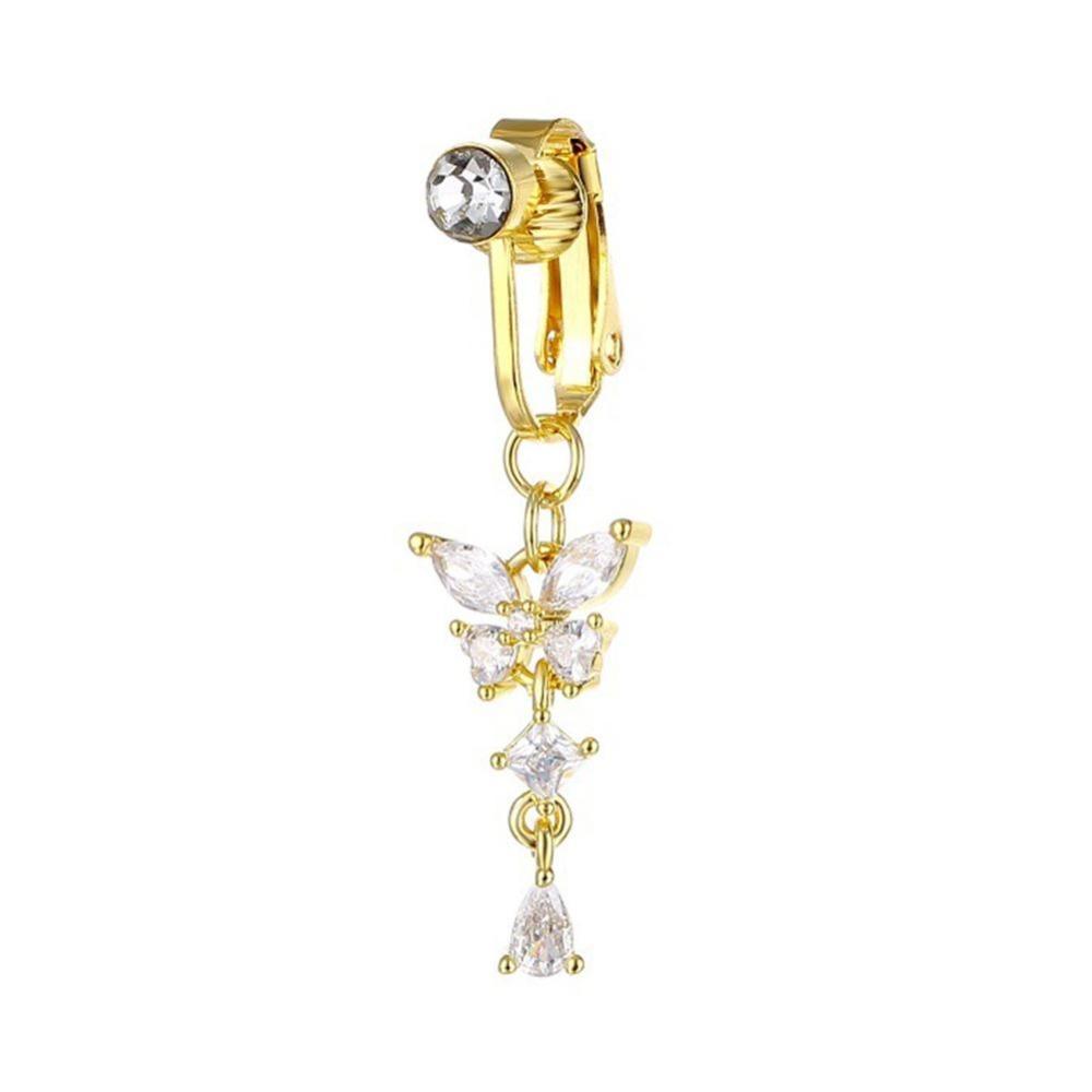 Zircon Fake Belly Ring Non Piercing Navel Rings Body Fashion Belly Button Rings Fashion Accessory