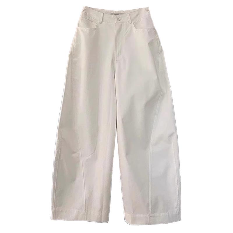 Korean Style Curve Blade Casual Pants for Women - Spring/Fall 2026, Plus Size, Loose, Hip Covering, Slimming, Versatile Wide Leg Long Pants