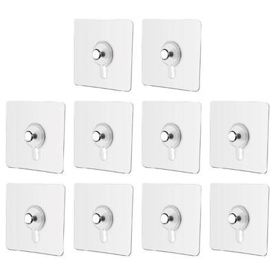 10PCS Multipurpose Adhesive Mounts No Mark Wall Hooks for Home Office Decors Photo Frame Shelf Display