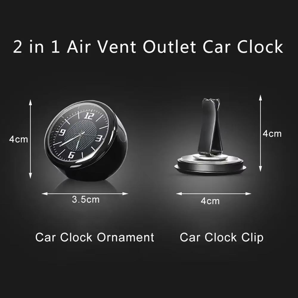 Auto Car Dashboard Clock with Mini Watch Quartz Electronic Timepiece For Tesla Model 3 Model S Model X Model Y Roadster SpaceX