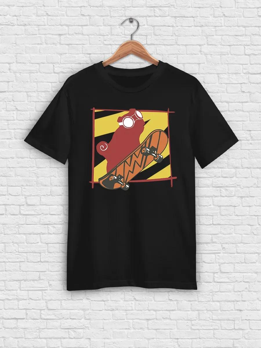Bulldog dog print casual T-shirt 3XL