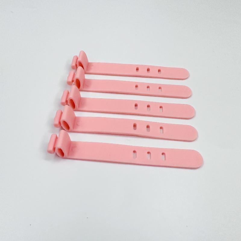 TPR Cable Organizer Straps 10 Pcs Reusable Adjustable Multi-Color Cord Ties for Headphones Chargers Small Electronics Home Use