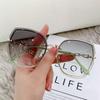 Rhinestone Decor Rimless Fashion Sunglasses For Women Men Casual Gradient Glasses For Summer Beach Party UV400