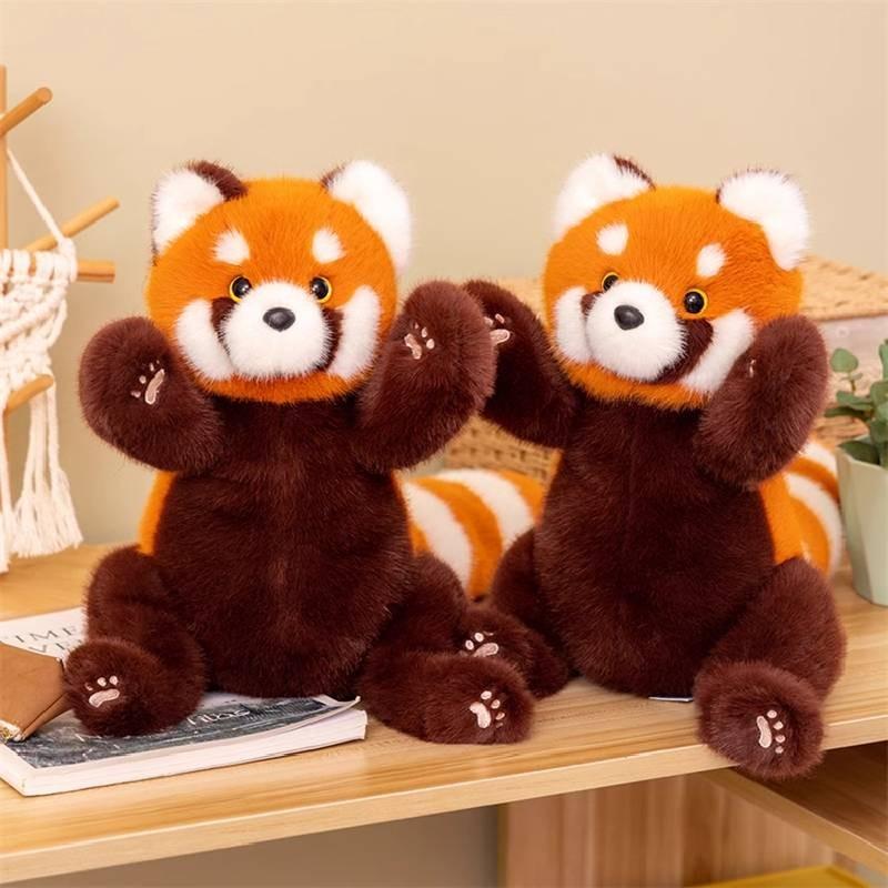 Red Panda Plush Toy Cute Sitting Posture Cartoon Childrens Birthday Doll Gift