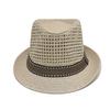 Men Summer Straw Hat Solid Color Hollow Out Jazz Panama Hats For Man Outdoor Travel Beach Sunshade Cap