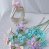 Lovely Crochet Bouquet Creative Knitting Flower Table Decor Cute Fake Flowers Wedding Decor