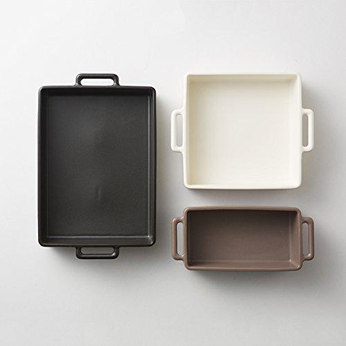 Kamoshika Douguten Banko-Keramik Grillplatte, Großes Quadrat / Hergestellt in Japan, Hitzebeständige Keramik, Geeignet für Auflaufform, Kuchenform, Auflaufform, Cocotte