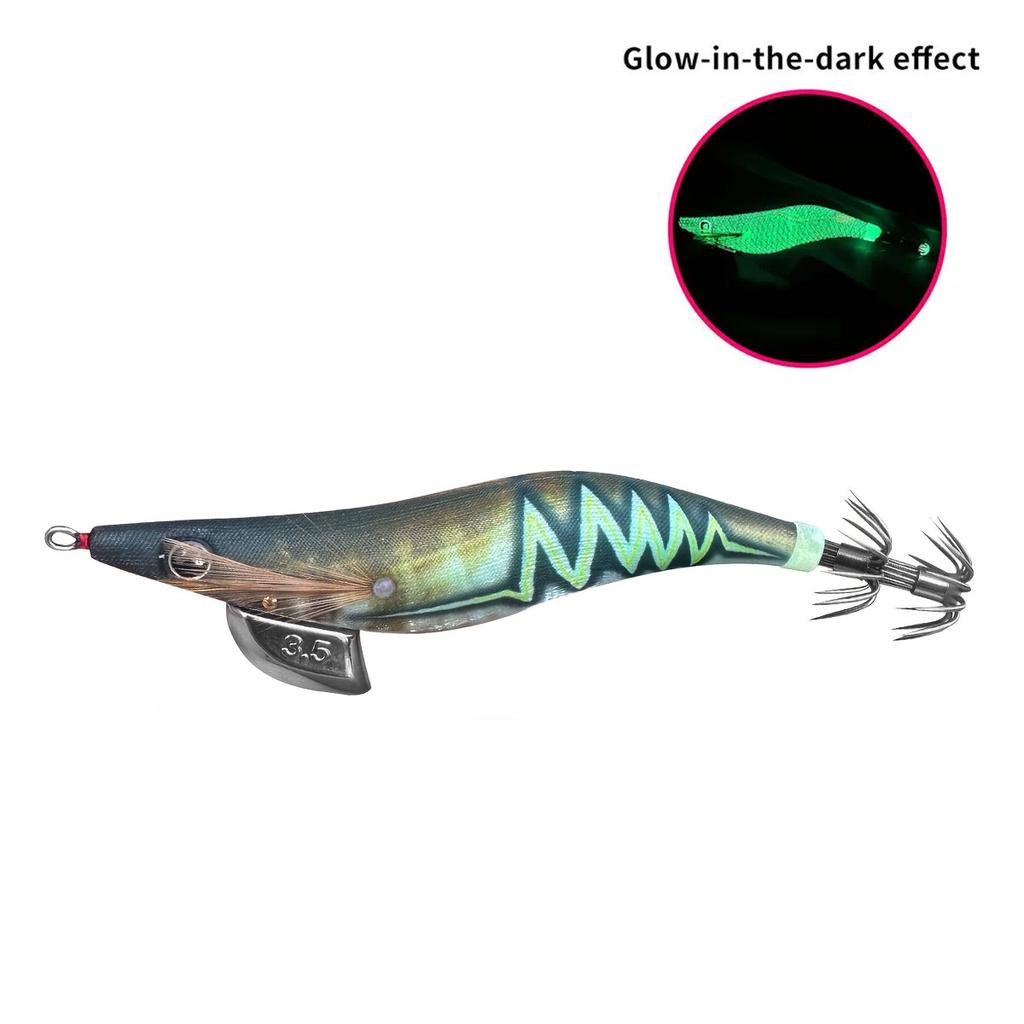 Artificial Hard Bait Luminous Squid Jig Sea Fishing Lure Octopus 3.5#3.0 # 2.5 # Japan Fishing Tackle