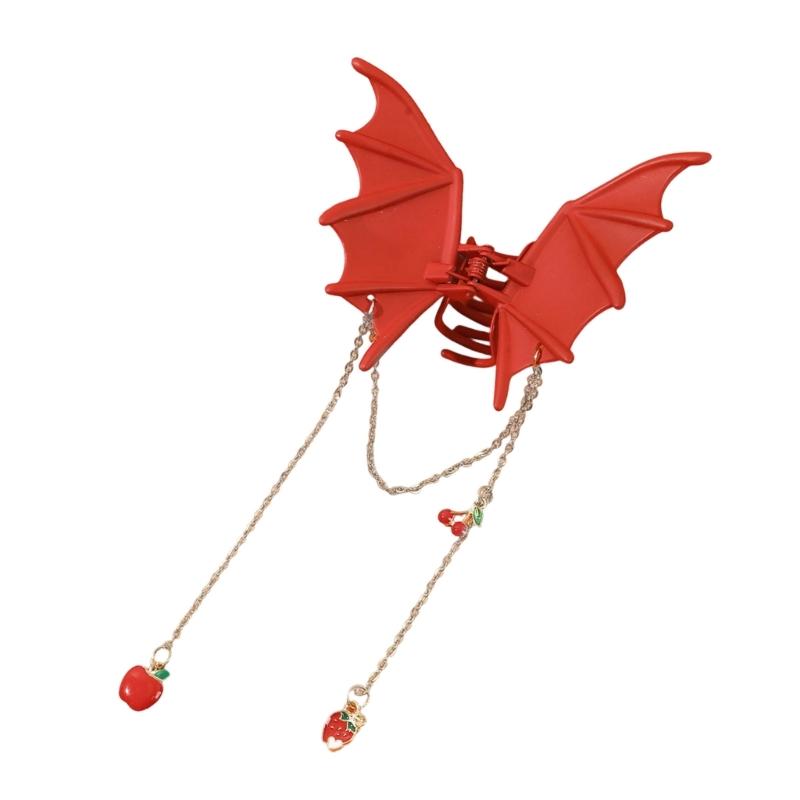 Halloween Bat Hair Clips for Women Tassels Bat Wing Hair Claw Clips Barrettes Punk Gothic Hair Styling Accessories Gift