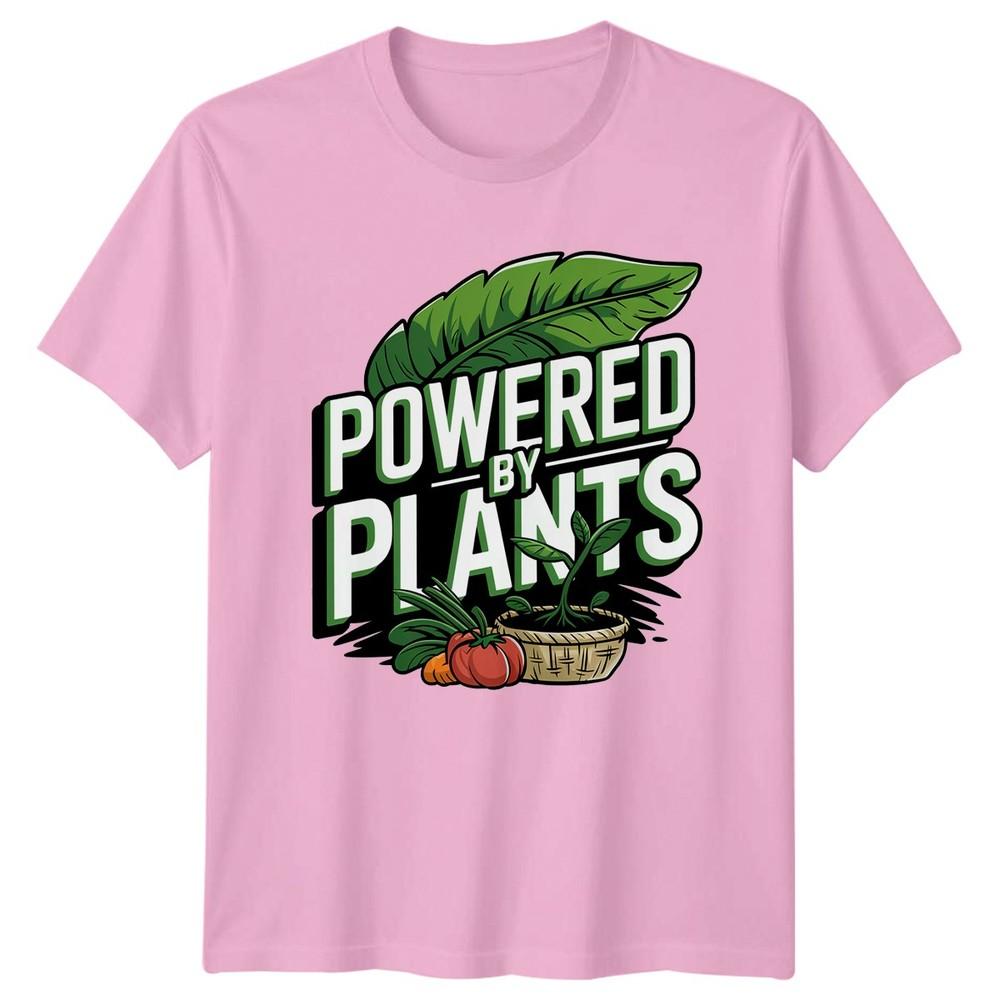 Powered By Plants TShirt Vegetarian Lifestyle Birthday Gift For Him And Her