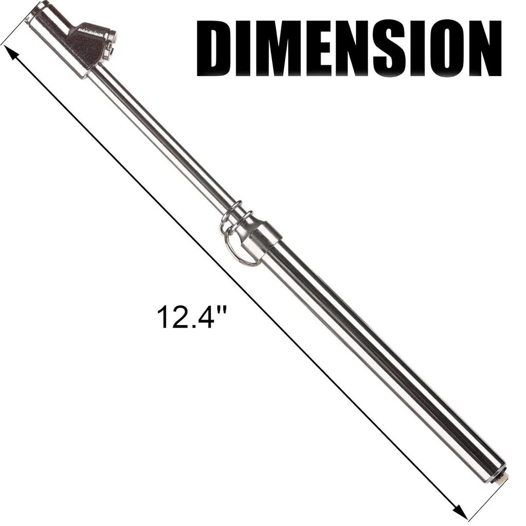 CZC AUTO Tire Pressure Gauge, Straight-on Foot Dual Head Chucks Auto Service Gage, Heavy Duty Air Gauge 10-150PSI 100-1000KPa for Car Truck RV Van (1