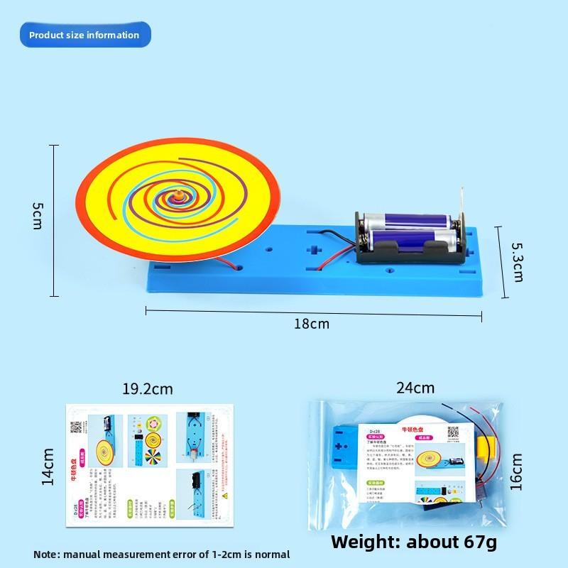 Expérience Scientifique Bricolage Roue Chromatique de Newton Persistance Visuelle Kit Scientifique Pour l'Éducation et les Enfants
