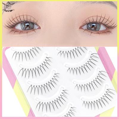 Dream Deer 5 Paar Falsche Wimpern A-Typ Wimpern Aufgewertete Wimper V-förmig 0,14mm Transparentes Band Weiche Natürliche Augenwimpern Nerz