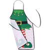 2 Pack Christmas Funny Elf Apron, Cute Kitchen Chef Bib BBQ Cooking Aprons for AdultHoliday Kitchen Apron Funny Creative Apron Dress