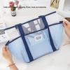 Large Capacity Mesh Toiletry Bag with Multi Pockets for Travel and Beach