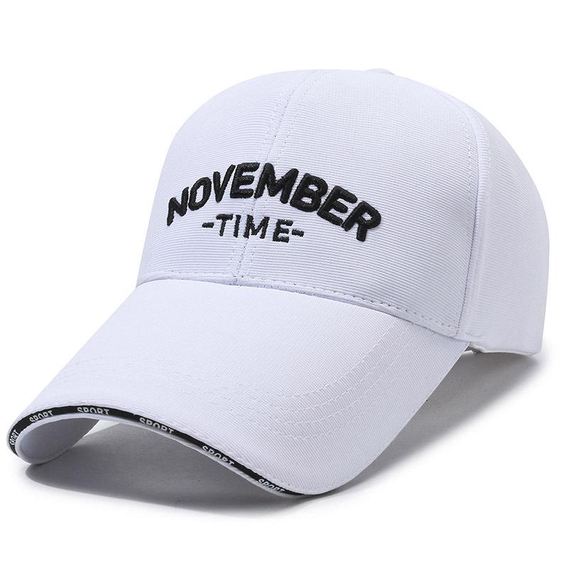 Мужская кепка, весна-лето, бейсбольная кепка с вышивкой букв, женская шляпа с длинными полями и солнцезащитным козырьком белый