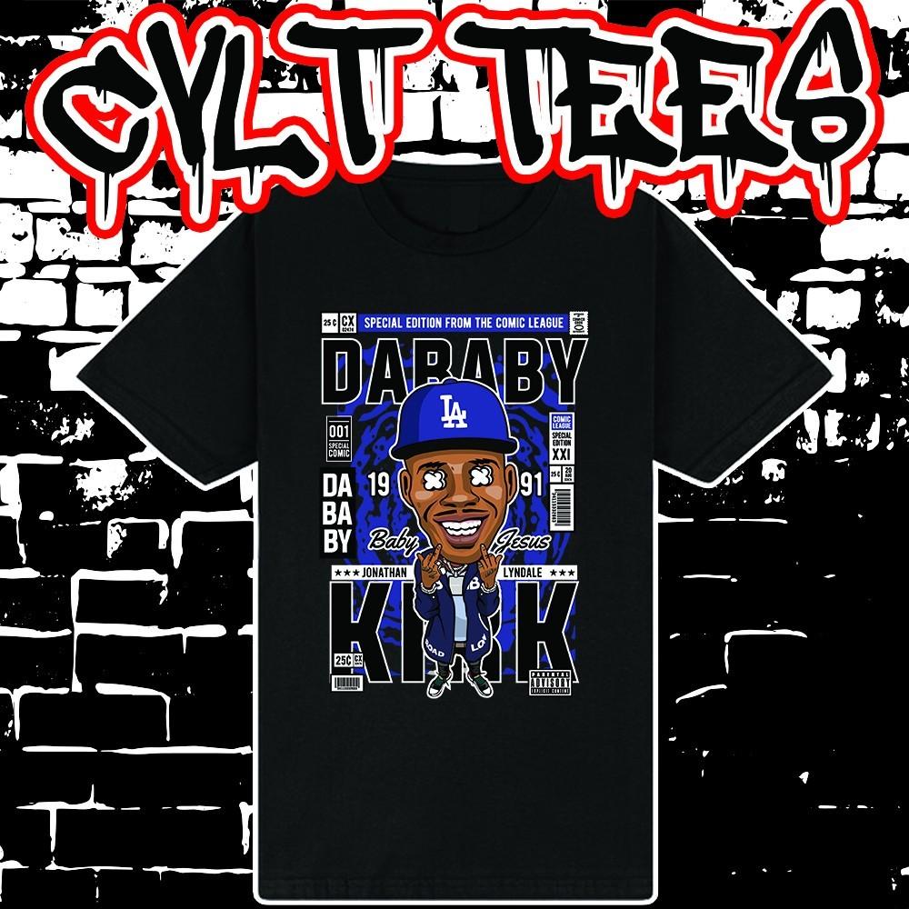 DaBaby Comic Book Cover style Tee ~ 100% Cotton Unisex T-Shirt XXL