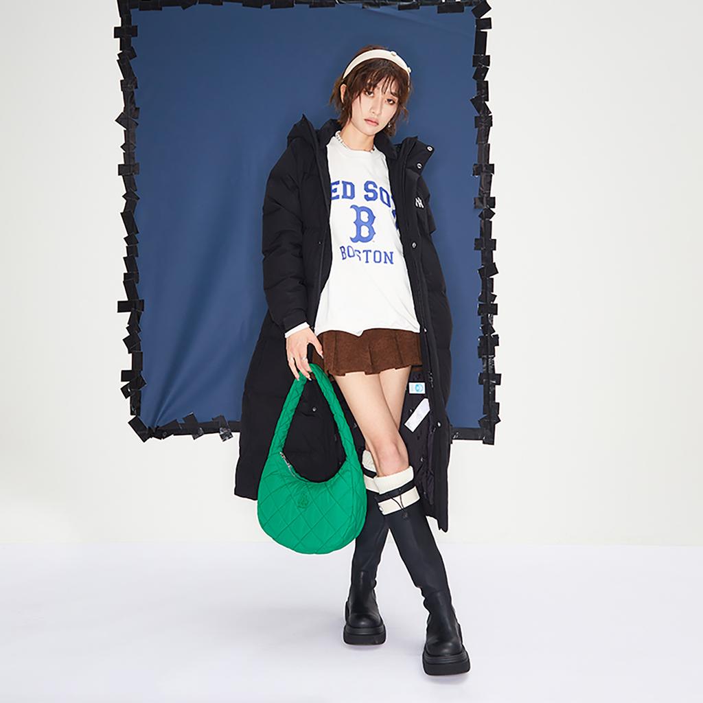 New MLB Polyester Cloud Bag Dumpling Bag Shoulder Bag Handbag Shoulder Bag Women's Green 3ABQM0936-07GNL