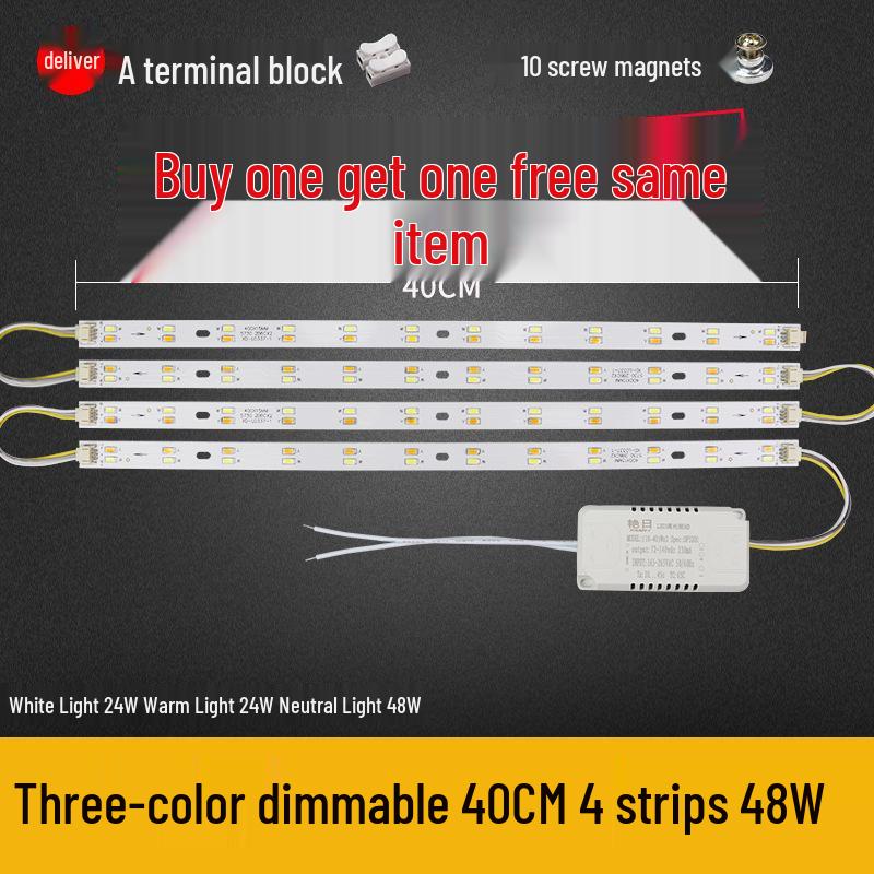 Dimmable LED Ceiling Light Panel: Dual/Triple Color Light Board & Bar