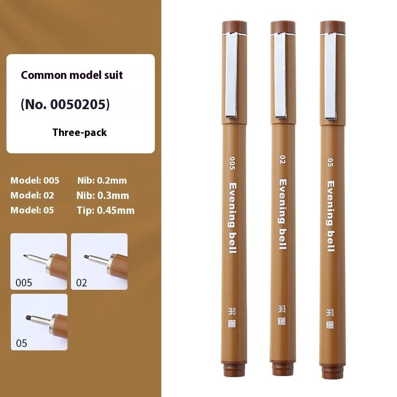 Brown Marker Pen Set Manga Color Pen for Lettering Needle Pen Micron Art Sketch Journaling Watercolor School Supplies Stationery