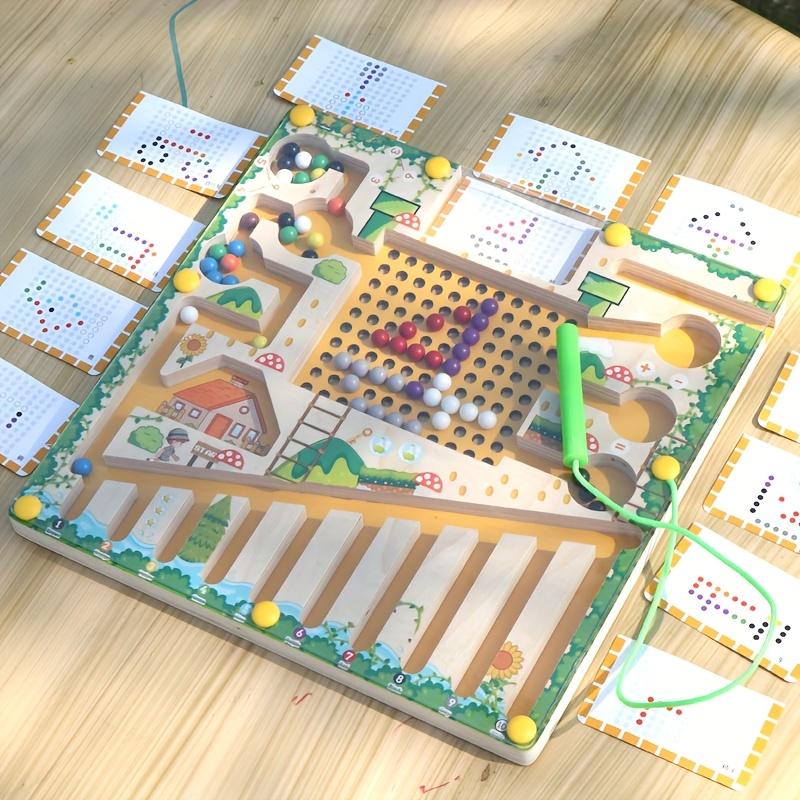 Fun Magnetic Maze Toy Color Sorting Focus Training and Brain Development Game for Kids