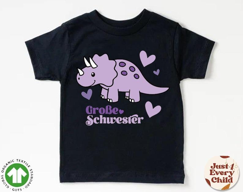 Cute Dinosaur Toddler Shirt, Große Schwester Shirt, Girls Dinosaur T-Shirt, Trendy Dinosaurs Kids Shirt 130