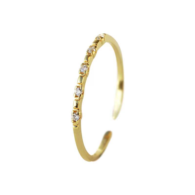 Korean Style Women's Open Ring with Drilled Holes - Elegant, Versatile, and Fashionable Personalized Accessory