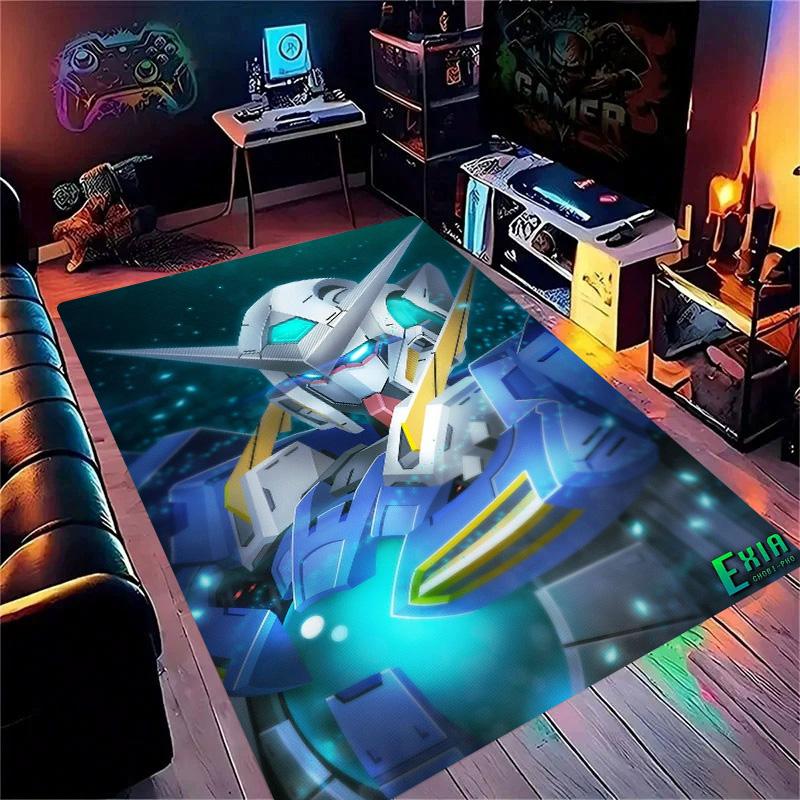 G-Gundam-m Cartoon Robot Gift Carpet Rug for Bedroom Living Room Home Sofa Decoration Kids Game Play Decor Floor Mat