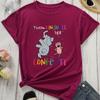 Fashion Women Animals Elephant Pig Print T Shirt Funny Casual O-neck Short Sleeves T-shirt Summer Female Tee Shirt