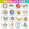144 Pcs Calm Anxiety Sensory Stickers Textured Sensory Strips Stickers Mindfulness Relief Mental Health Rainbow Apple Animals Anxiety Relief for