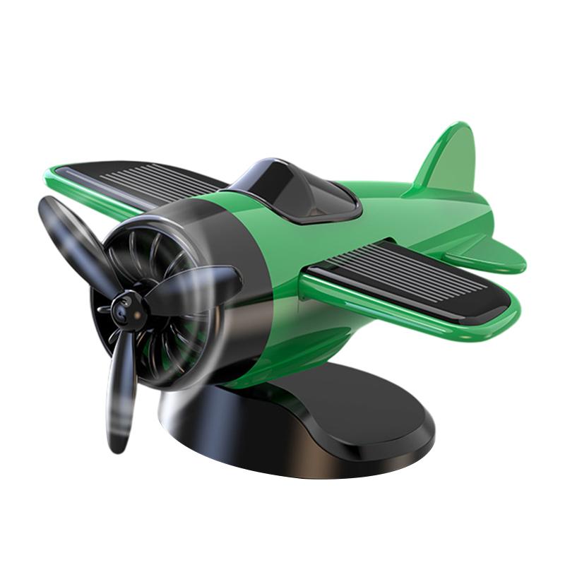 Decoración Giratoria de Avión para Salpicadero de Coche con Energía Solar, Decoración Creativa para el Interior del Coche, Para Entusiastas de la Aviación, Decoración para Salpicadero de Coche