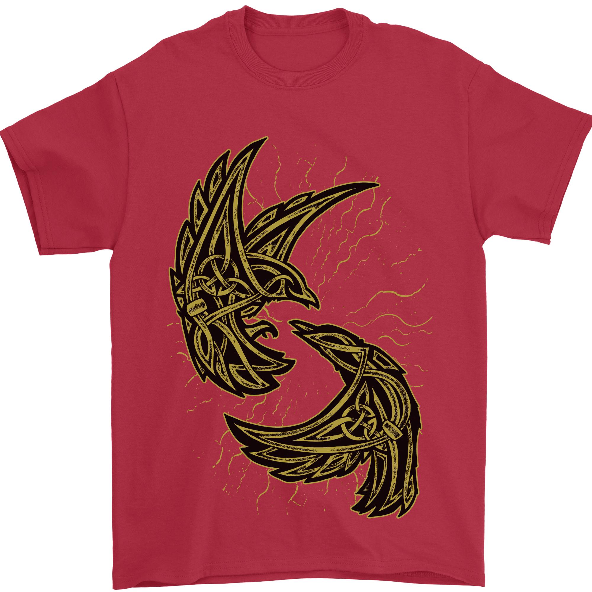 The Viking Raven Symbol Odin Ragnar Tribal Unisexs TShirt 100 Cotton S