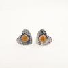 Citrine Gemstone Daughter Gift Push Back Boho Stud Earrings 925 Sterling Silver EE-143-5