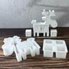Christmas Silicone Resin Molds Christmas Reindeers Countdowns Calendar Mold Plasters Ornament Mold for Diys Home Decors