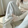 Damen Frühling Herbst Y2K Kleidung Dicker Strick Hohe Taille Baggy Casual Hosen Hosen Für Frauen Jogginghose
