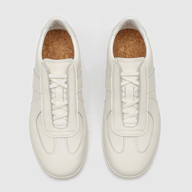 Versatile Trendy Board Shoes, Retro Moral Training Shoes, Comfortable Foot Cover, Leather Shoes, Thin-Soled Classic Little White Shoes