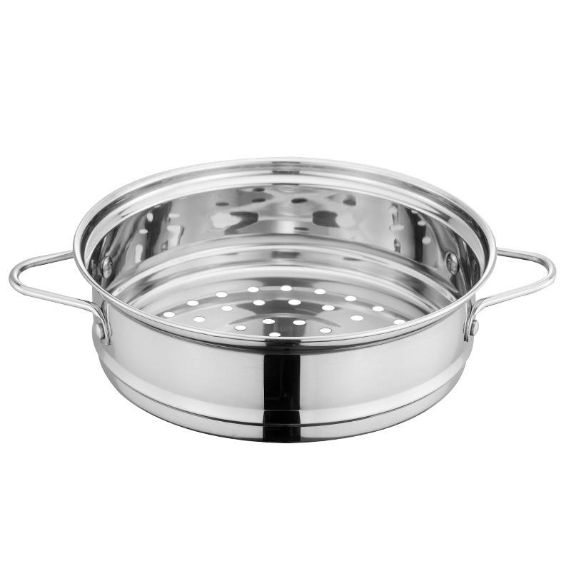 Vícevrstvá embosovaná nerezová sada napařovacích hrnců s napařovací podložkou potravinářské kvality a varnou základnou pro domácí a komerční použití