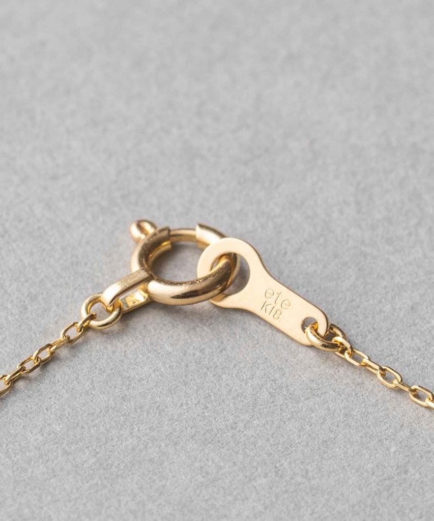 Ete K18 Diamond Necklace FREE Yellow Gold (ete) 0.1ct "Bright" 260845-660845