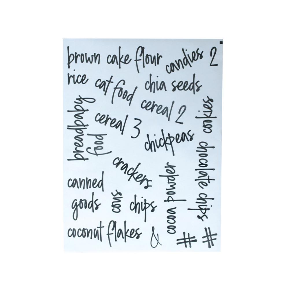 Kitchen Food Pantry Seasoning English Label Sticker