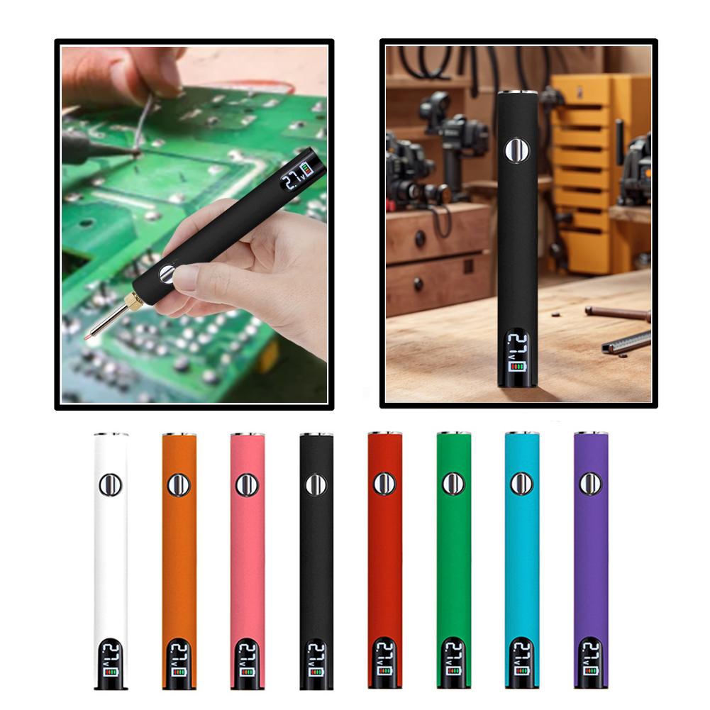 510 Thread Battery Cart Pen Adjustable Voltage Portable Electric Soldering Iron Welding Kit 650mAh Battery Solder Repair Tools