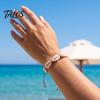 Flexible Rope Bracelets for All Sizes Handmade Seashell Bracelet, Natural Shell Boho Beaded Adjustable Retractable Knot Wristbands Woven String