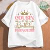 Family Matching Shirts Birthday Princess Family Party Outfits for Parents Kids Family Dad,mom of The Birthday Girl Tops Gift