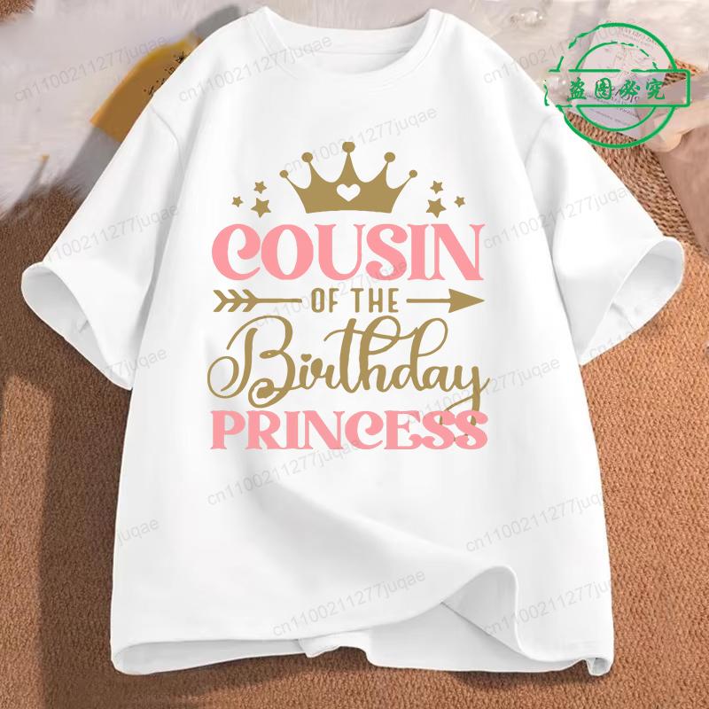 Family Matching Shirts Birthday Princess Family Party Outfits for Parents Kids Family Dad,mom of The Birthday Girl Tops Gift