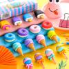 4pcs Yummy Dessert Erasers Set Mini Lollipop Icecream Popsicle Donuts Rubber Pencil Eraser for Kids School Student Award