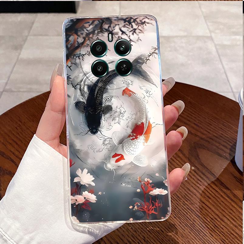 For Realme 12 4G Case RMX3871 Luxury Cute Love Rabbit Cartoon Funny Clear TPU Soft Silicone Back Cover For Realme12 4G Cases
