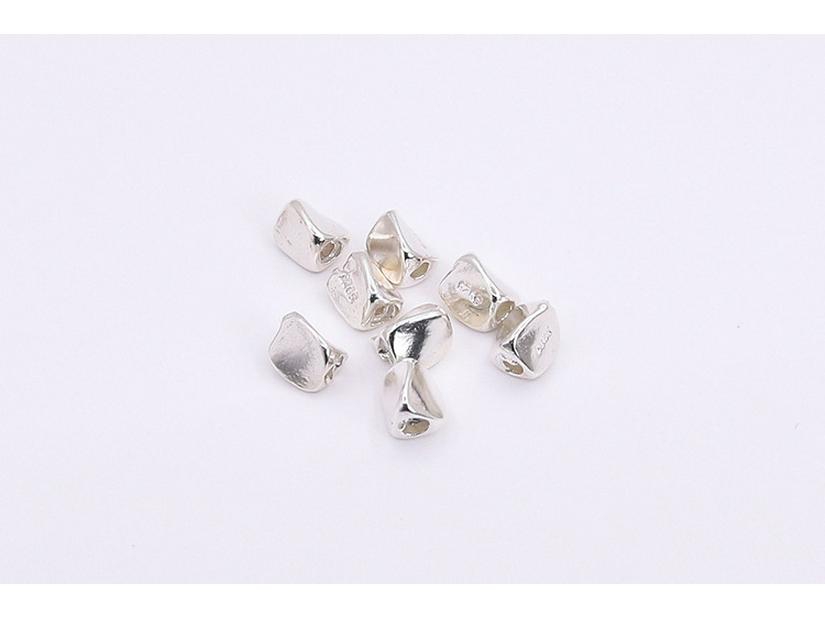 S925 Sterling Silver Square Loose Spacer Beads for DIY Handmade Jewelry