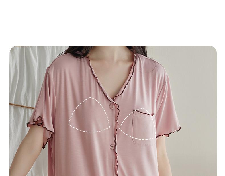 Xuan Liang Women's Summer Modal Short-Sleeved Pajama Cardigan