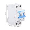 DIN Rail Mount Circuit Breaker Miniature Circuit Breaker 2 Pole DIN Rail Mount Circuit Breaker Disconnect   550V 20A