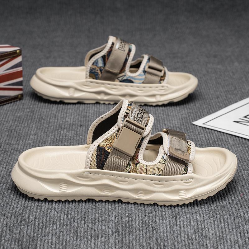 2026 Summer Men's Slippers for Man Beach Sandals Sliders Flip-flops Men Slip On Flats Slipper Footwear Flip Flop Mens Slides